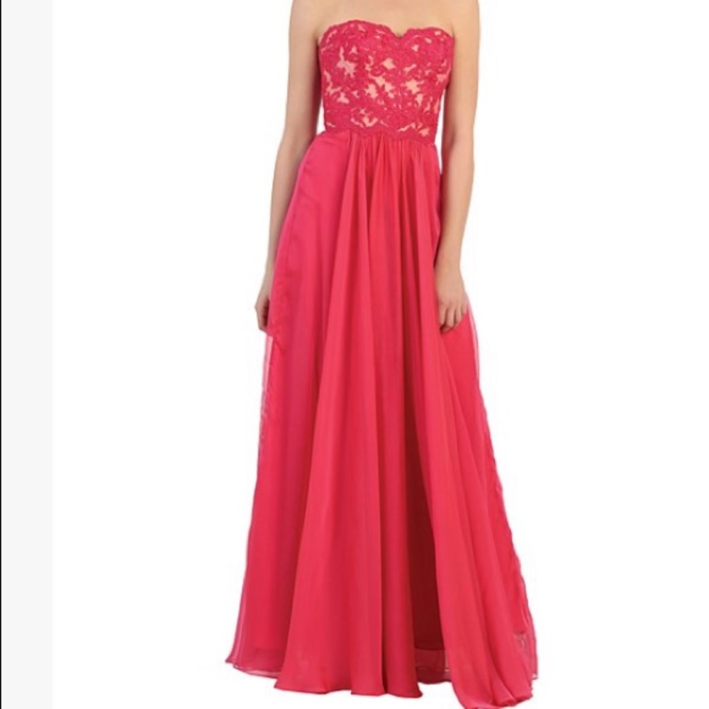 BNWT chiffon lace gown